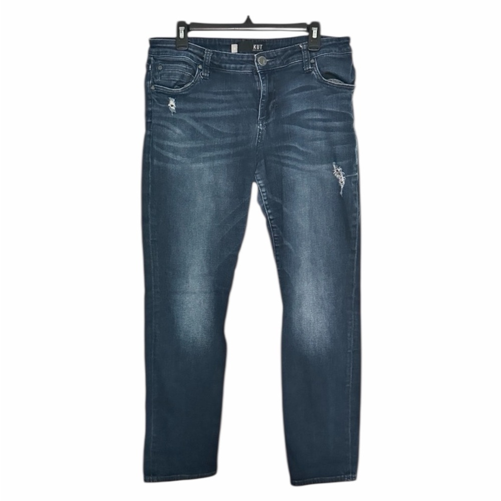 Kut From The Kloth Catherine Boyfriend Jeans Women's 12 Denim Distressed